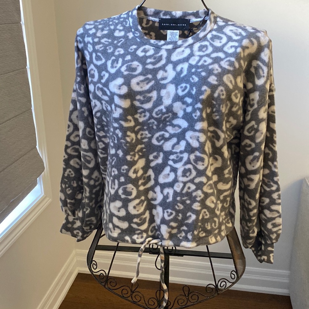 Know one cares leopard print sweater. BNWT